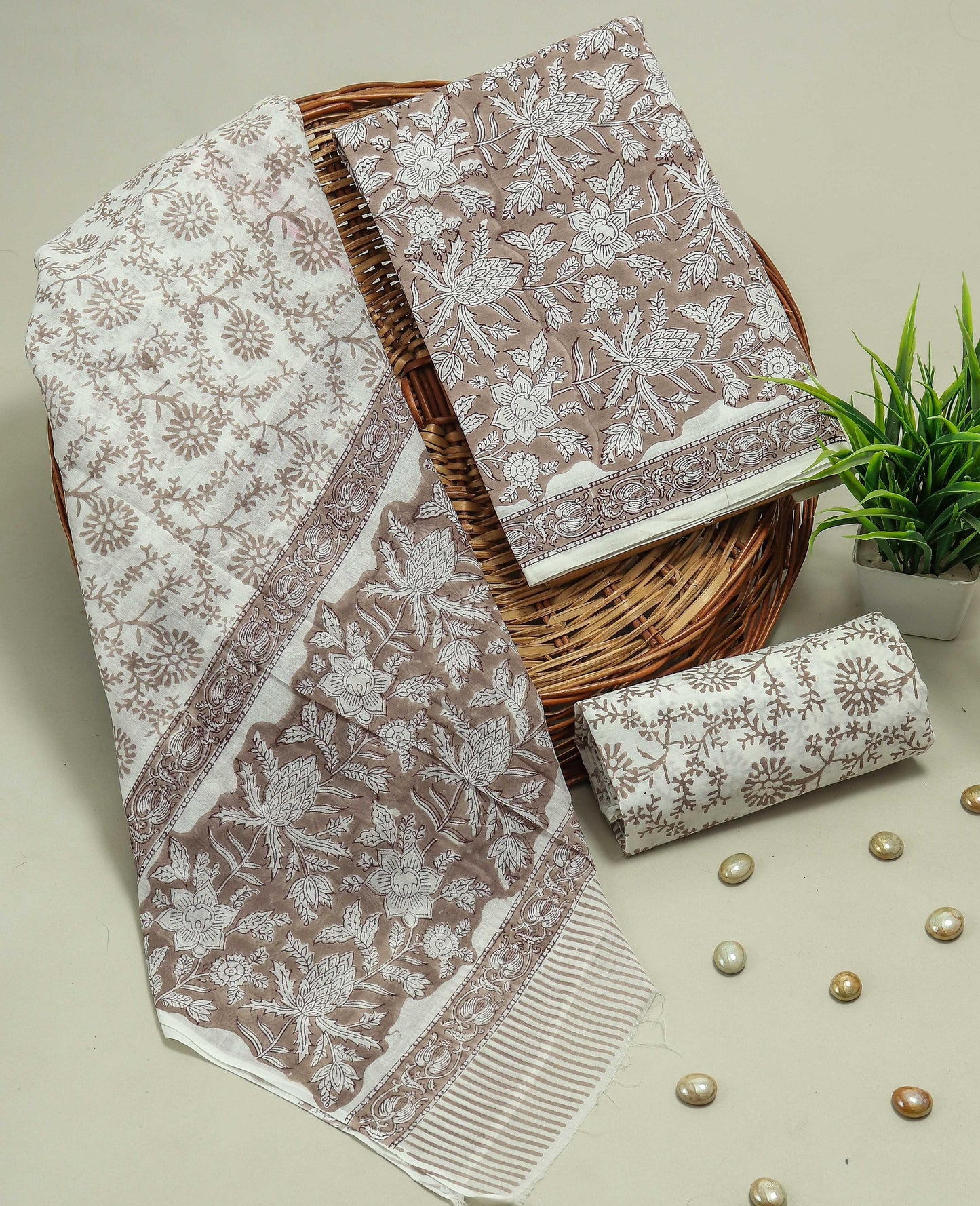 COTTON SUIT WITH COTTON SUIT SET