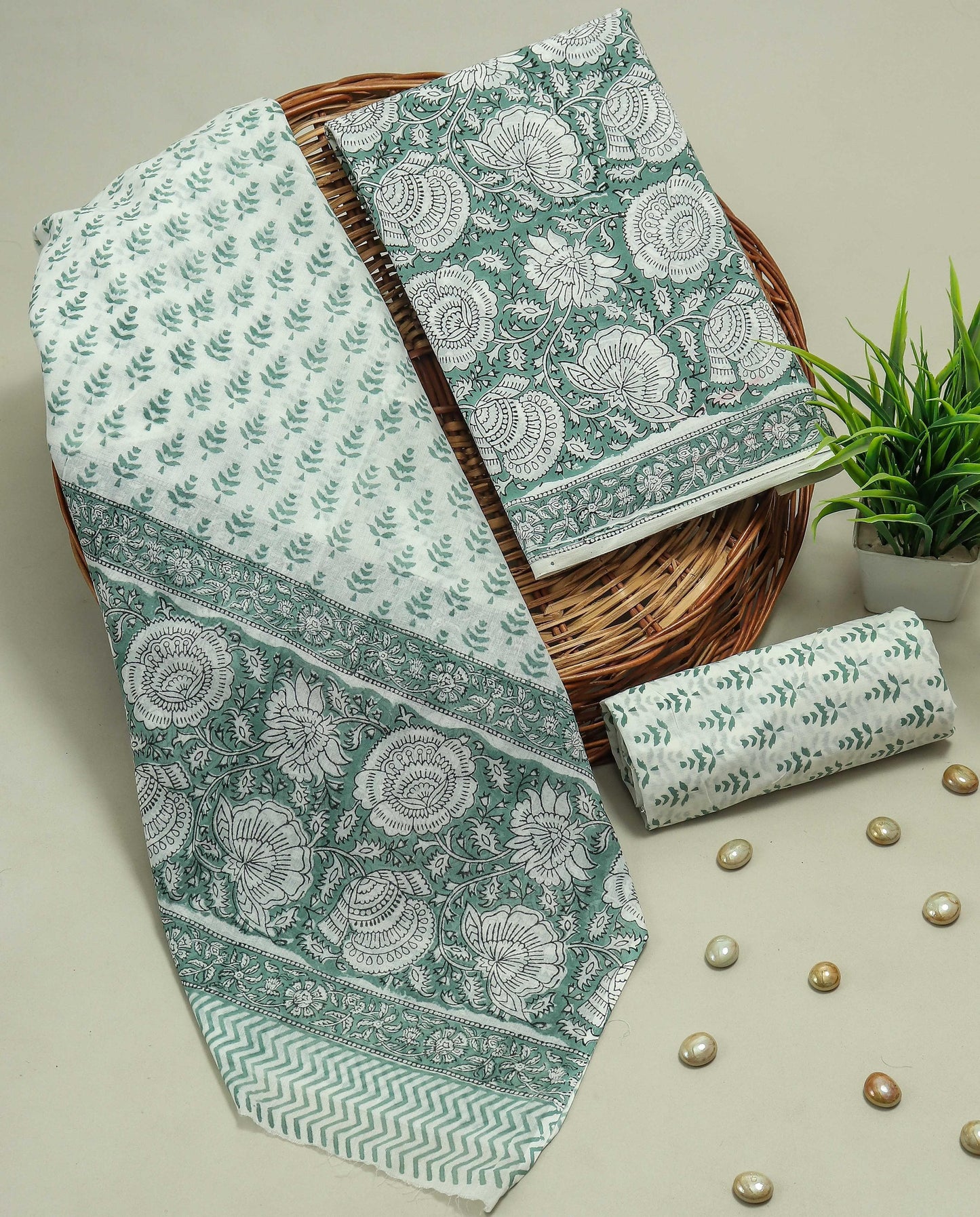 COTTON SUIT WITH COTTON SUIT SET