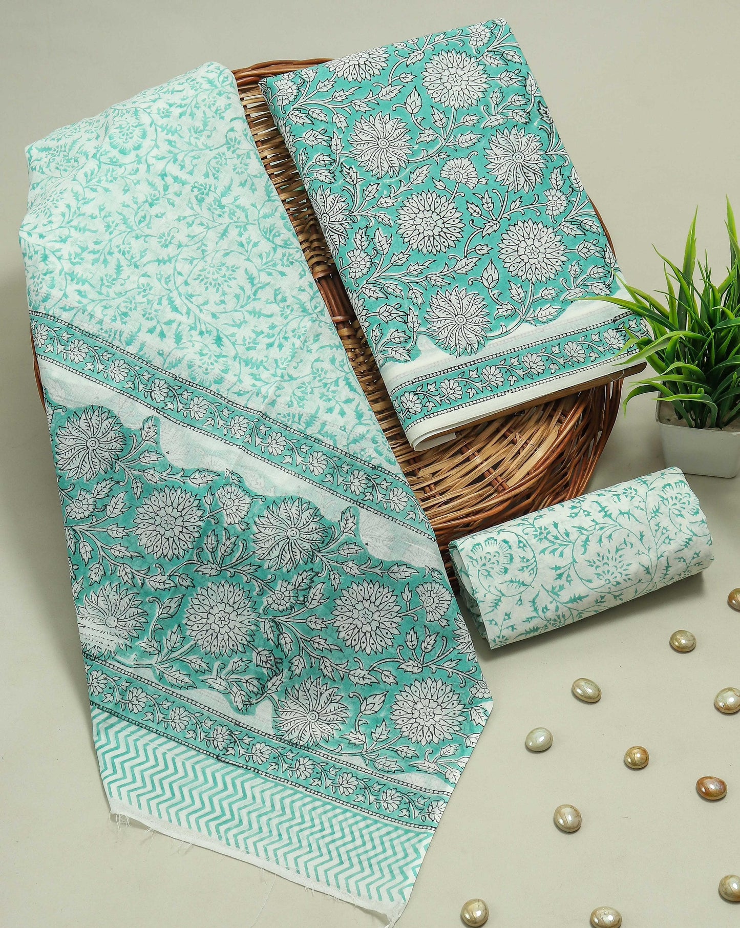 COTTON SUIT WITH COTTON SUIT SET
