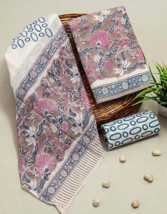 Cotton Suit With Cotton Dupatta