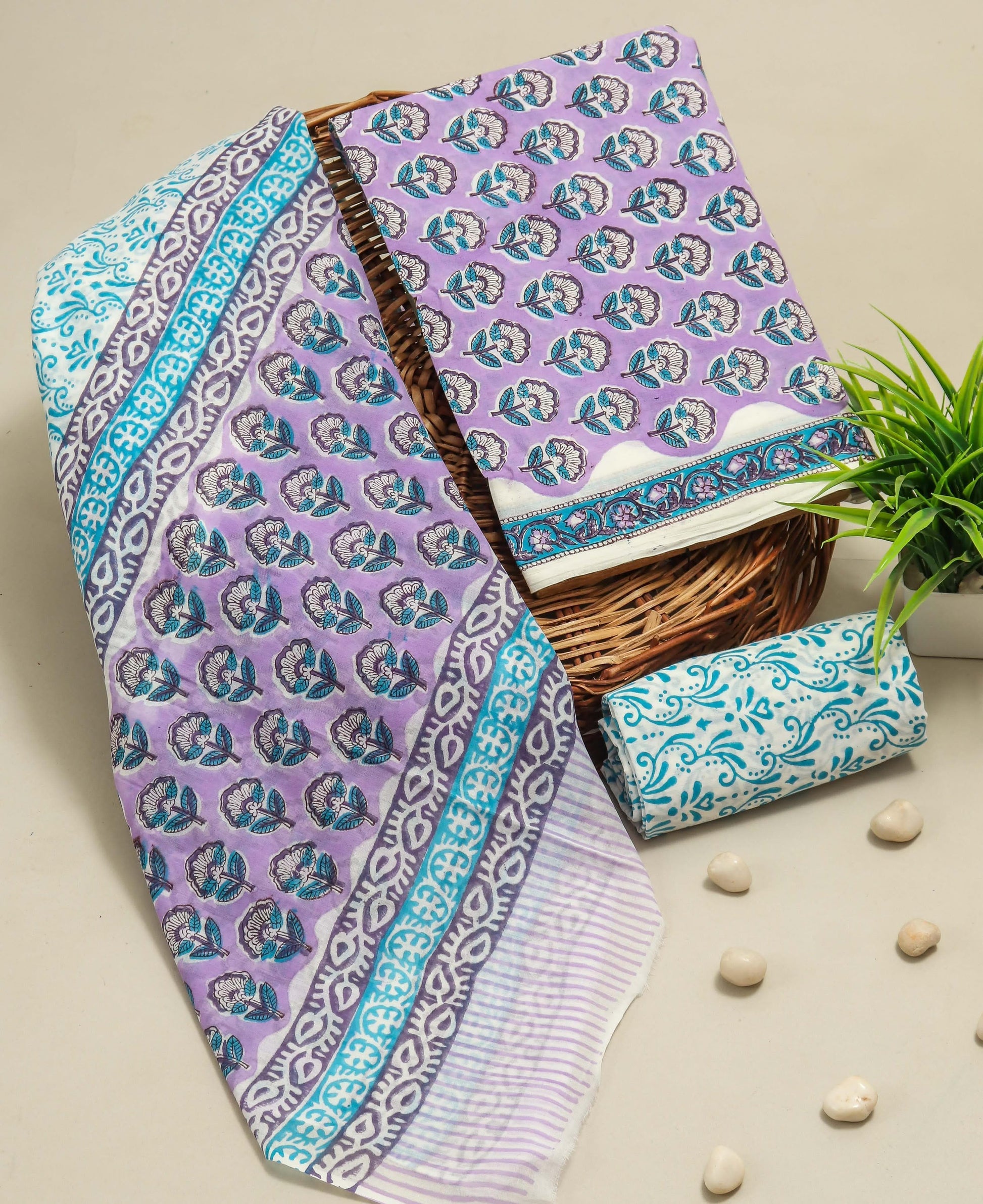 COTTON SUIT WITH COTTON SUIT SET