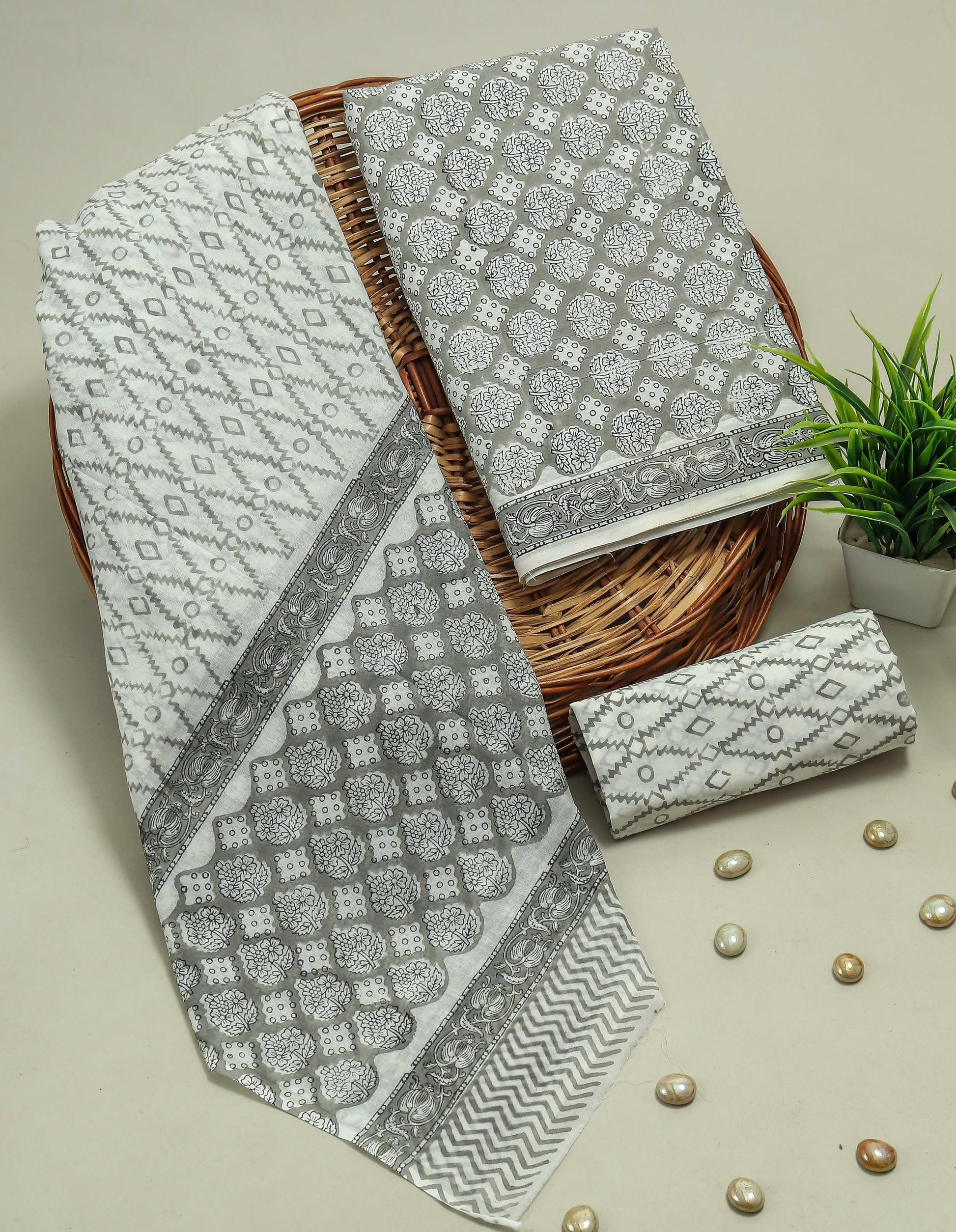 COTTON SUIT WITH COTTON SUIT SET