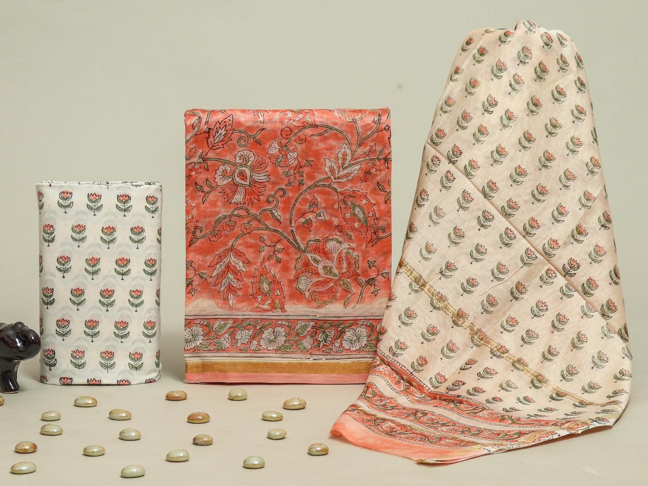 chanderi silk suit